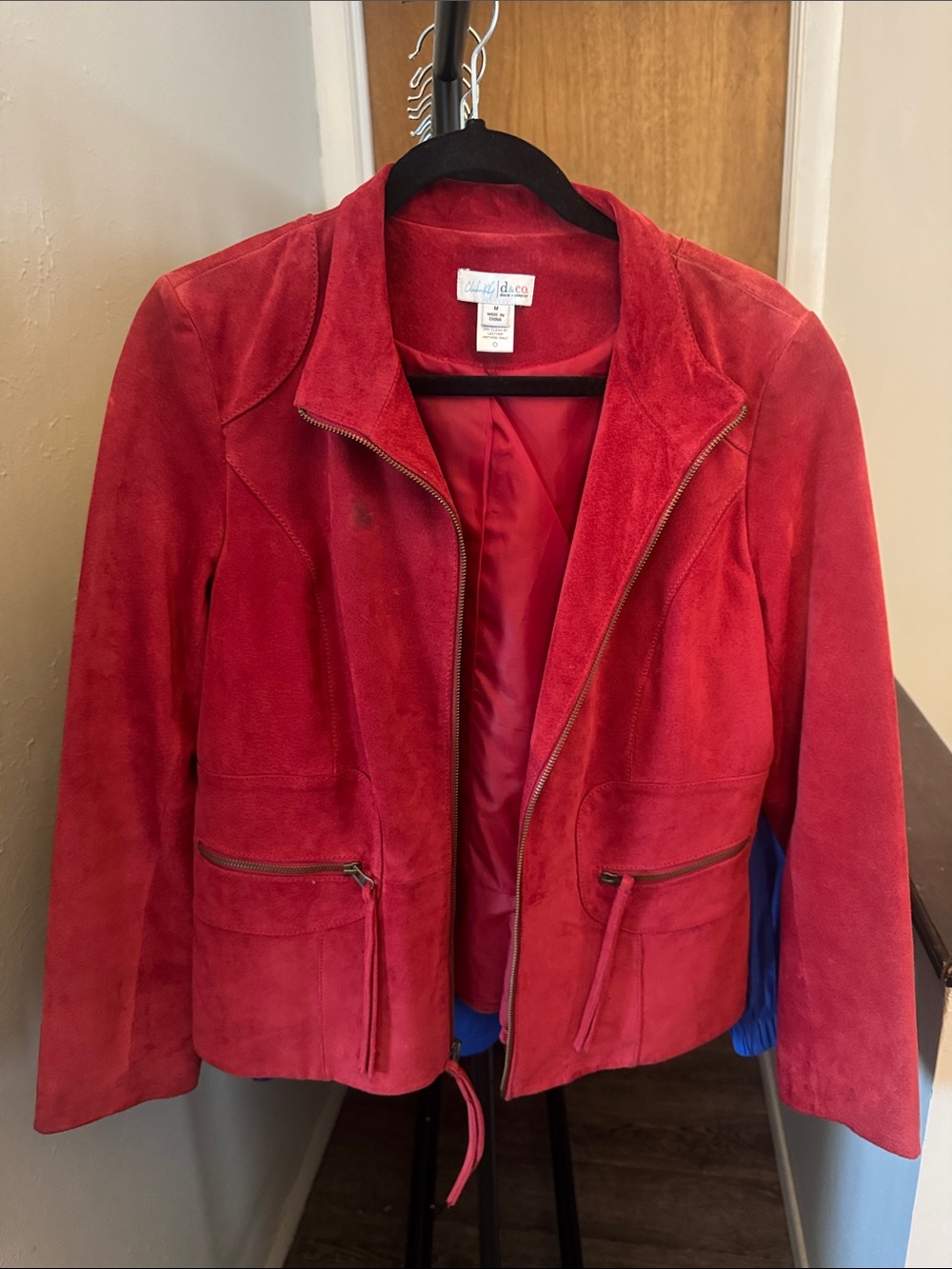 Leather red jacket